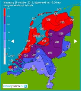 Windstoten Nederland